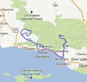 Cycling Camp California map 1