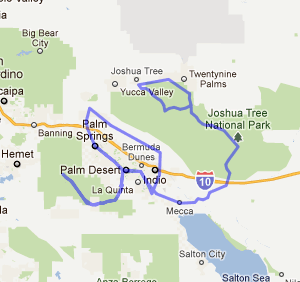 california cycling tour map